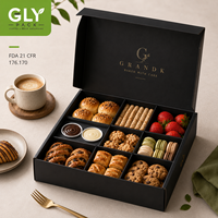 Boîte cadeau personnalisée pour pâtisseries avec séparateurs, emballage en papier alimentaire pour biscuits, pâtisseries, macarons, fruits, desserts