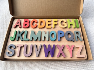 Puzzle Alfabetico Arcobaleno, Giocattoli Educativi in Legno, Tavola Numerica per Bambini, <span class=keywords><strong>Apprendimento</strong></span> Precoce <span class=keywords><strong>Montessori</strong></span> - Product Image 6