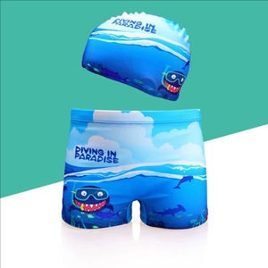 Maillot <span class=keywords><strong>de</strong></span> <span class=keywords><strong>bain</strong></span> garçon mignon confortable pour enfants imprimé coréen Animal plage Boxer maillot <span class=keywords><strong>de</strong></span> <span class=keywords><strong>bain</strong></span> avec casquette pour piscine et plage - Product Image 2