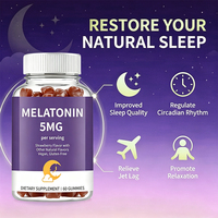 Vitamines pour le sommeil extra puissantes végétaliennes OEM ODM, suppléments en gommes en forme d'ours saveur fraise naturelle, dose de 5 mg ou 10 mg