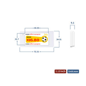 Etiquette électronique d'étagère sans fil 2.13 pouces pour supermarché de détail BLE Bluetooth 4 couleurs E-ink <span class=keywords><strong>ESL</strong></span> étiquette de prix - Product Image 4