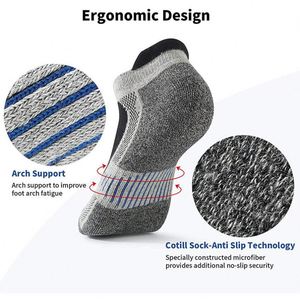 Chaussettes de sport antidérapantes en coton personnalisées pour hommes, pour la randonnée en plein air - Product Image 3