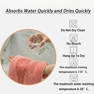 Organic Eco-Friendly Hypoallergenic Solid Color <b>Bath</b> <b>Towel</b> <b>Set</b> for Adults-Soft Durable Skin-Friendly Quick-Dry 100% Polyester - Product Image 3