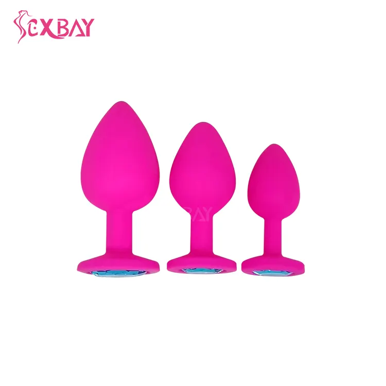 Sexbay Amazon Explosief Siliconen Anale Plug Juweel Butt Plug 3 Sets Van Verschillende Maten Voor Mannen En Vrouwen Waterdicht