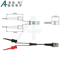 Cable de prueba JIA LUN BNC Q9 macho a doble mini clip de prueba con sonda ABS para electrónica