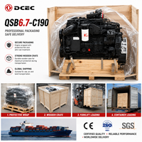Moteur diesel SCDC Dongfeng Cummis QSB6.7-C190 190HP, moteur diesel turbocompressé pour machines de construction, fabricant OEM