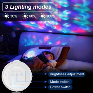 LED Ocean Wave Starlight Nebula Cloud Light Proyector de sueño profundo con 6 modelos de color 360 Rotación Moon Night Lighting Lamp - Product Image 4