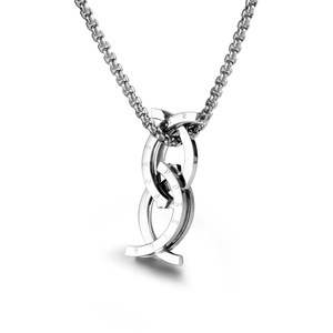 Conjunto de Anillos Deformables de Acero de Titanio, Collar con Colgante Geométrico, Unisex, para Uso Diario, SA1122 - Product Image 4