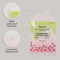 Sachet en aluminium imprimé sur mesure, à soufflet trois côtés, avec bec verseur, de forme spéciale, pour emballage de masques faciaux irréguliers, qualité alimentaire supérieure
