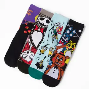 New The Nightmare Before Christmas Jack Skellington Sally Pumpkin King Cosplay Halloween Socks