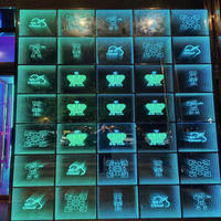 Miroir de bureau 3D LED en plastique Art Déco à installation facile avec interrupteur tactile et couleur de lumière personnalisable pour la décoration de la maison, des fêtes et des mariages