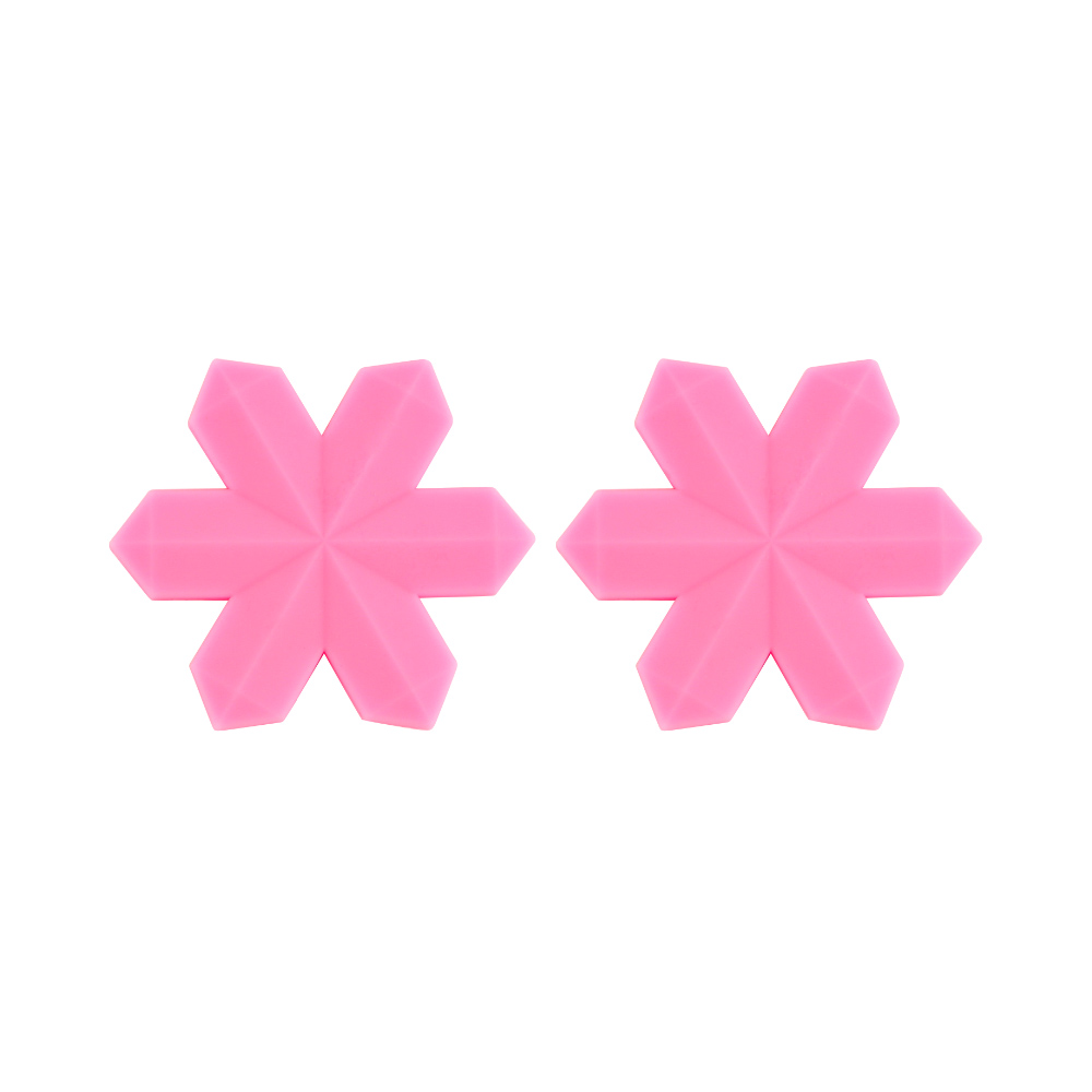 snowflake Focal bead Pink SA141