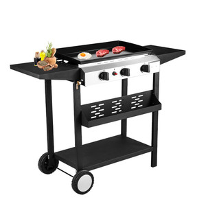 Expert Grill 3 Brûleurs à Gaz en Acier Inoxydable BBQ Extérieur Jardin Patio <span class=keywords><strong>Plancha</strong></span> Portable gaz - Product Image 1