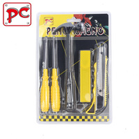 Kit d'outils multifonctionnel pratique en cinq pièces, couteau utilitaire, tournevis, acier au chrome-vanadium, ensemble d'outils pour usage domestique
