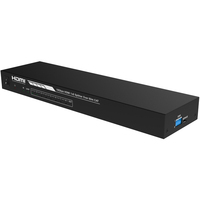 Répartiteur/Extenseur Métallique 18 Gbit/s sur Ethernet 1 entrée 8 sorties Cat5e/6 jusqu'à 60 m avec 8 Récepteurs Prise en charge PoC pour Home Cinéma