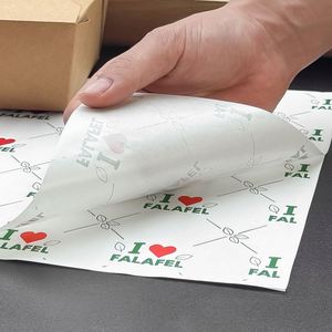 Papel Encerado Reciclado Impreso Personalizado para Comida Rápida, Papel Antigrasa Desechable de Grado Alimenticio para Hamburguesas, Sándwiches y Pan - Product Image 5