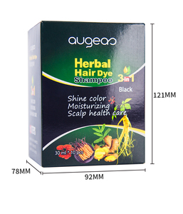 Mejor precio Augeas 30ml Hair Color Champú <span class=keywords><strong>Champus</strong></span> Teinture Pelo Sin amoníaco Permanente Magic Fast Black Hair Dye Shampoo Sachet - Product Image 2