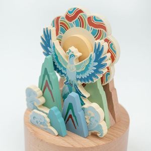Boîte à musique en bois naturel Bluebird, cadeau d'anniversaire exquis pour les amoureux, les amis et les enfants - Product Image 3