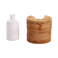 Boîte à mouchoirs en rotin naturel, porte-mouchoirs décoratif, en vrac, écologique, durable, artisanat fait à la main du Vietnam