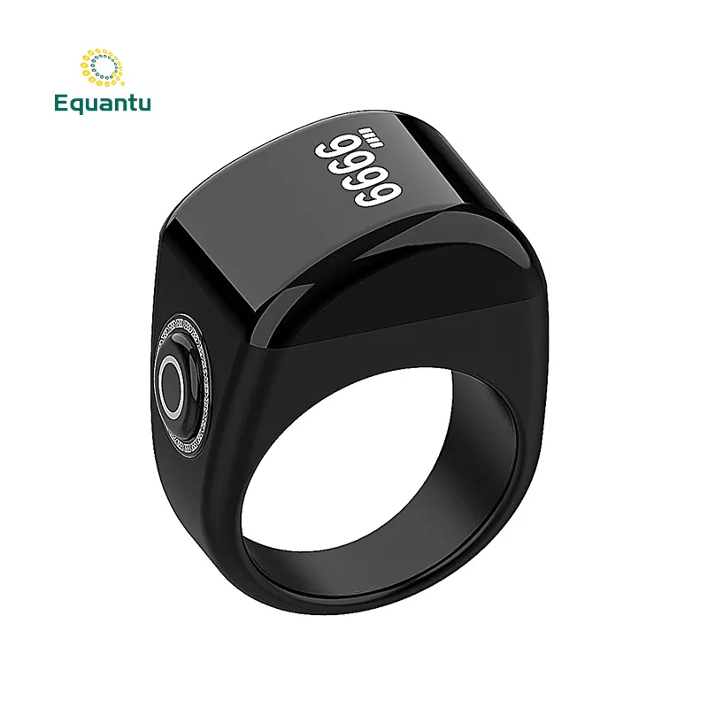 Equantu QB702 Bluetooth Digital Led Azan Clock smart tasbih zikr ring Muslim Gift smart zikir ring