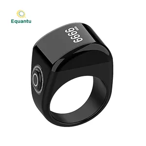 Equantu QB702 Bluetooth Digital Led Azan reloj inteligente tasbih Zikr anillo musulmán regalo inteligente zikir anillo