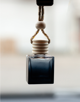Diffuseur de parfum portable pour voiture, flacon carré en verre de 10 ml, avec bouchon en bois, accessoires pour voiture