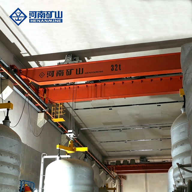 Explosion Proof Double Girder Overhead Crane 5-50 Ton Bridge Traveling Hoist Trolley PLC Controlled Gear Drive Floor Cab Control