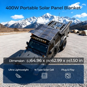 Vente chaude : Panneau solaire monocristallin pliable Alecter 400W certifié TUV, portable, léger, efficacité 23,5%, noir, 7,3 kg - Product Image 2
