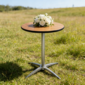 Table ronde en bois pour banquet, mariage, cocktail, dessus en contreplaqué, Bjflamingo, commerciale, extérieure, ronde, pour bars et espaces intérieurs - Product Image 4
