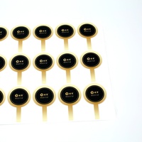 Autocollant imperméable en feuille d'or, étiquette auto-adhésive personnalisée, anti-doseur, capuchon de bouteille, sceau sur feuille, pièces