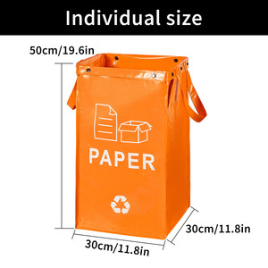 Poubelle personnalisée en couleur tissée en PP sac de stockage de déchets réutilisable recyclé sac poubelle de transport écologique avec logo imprimé - Product Image 5