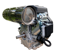 Nuevo Motor de Gasolina HongWang 670CC 4 Tiempos R670D con Arranque Eléctrico, Refrigerado por Agua, 2V78, Eje Horizontal, Bicilíndrico en V, 1 Unidad