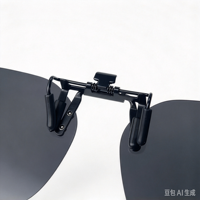 Clips de lentilles polarisantes pour lunettes, adaptés aux fonctions caméra des lunettes intelligentes IA, peuvent être fixés aux clips de lentilles.