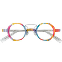 Lunettes rondes artistiques en acétate |   Léger et durable