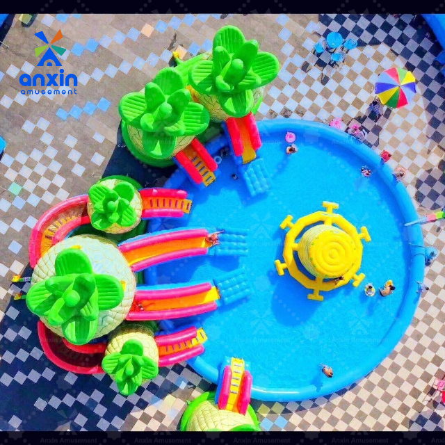 Outdoor Land Inflatable Water Park Chinese