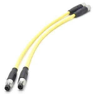 Connecteur étanche Ip67 M8 4 broches personnalisé PVC mâle à femelle connecteurs circulaires de câble à prise droite pour application d'alimentation - Product Image 1