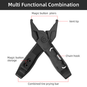 Levier de pneu multifonctionnel Yueli en plastique technique noir, outil de réparation de vélo pour vélos de route et de montagne - Product Image 2