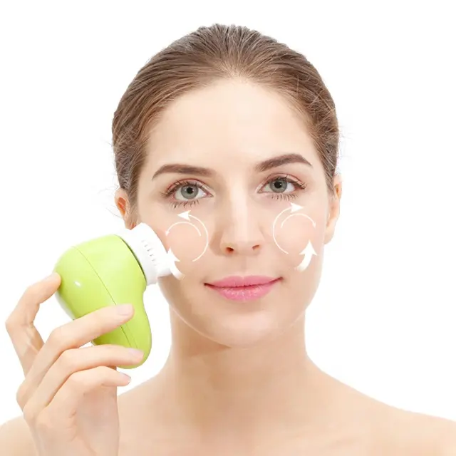Electric Facial Cleansing Brush Rotating Face Wash Clean Body Scrub Cleaning Set Waterproof brosse electrique visage silicone