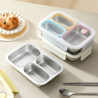 Boîte à lunch en métal SUS 316L, résistante à la corrosion, conteneur à collation, organisateur de stockage alimentaire, Portable, Durable, réutilisable, pour le camping