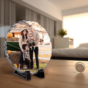 Cadre photo 5,9x5,9 pouces pour transfert thermique, artisanat en pierre, ardoise photo vierge pour sublimation - Product Image 2