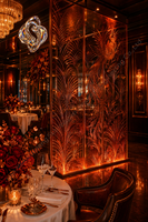 Cloison décorative moderne en verre artistique gravé, écologique et personnalisable pour hôtel, villa, bureau, salle à manger, salon