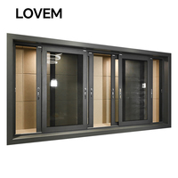 Estándar australiano Fácil instalación Balcón Cocina Ventanas correderas de aluminio con mosquitera para el hogar