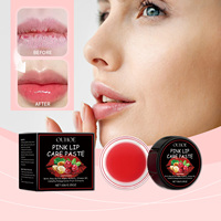 Baume à Lèvres Rose Exfoliant Éclaircissant Anti-Taches avec Alpha-Arbutine, Soin Hydratant Rénovateur pour les Lèvres