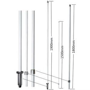 เสาอากาศไฟเบอร์กลาส Omni VHF UHF รุ่น X520 X510 X510M 144/430mhz แบบสองย่านความถี่ สำหรับสถานีฐาน - Product Image 4