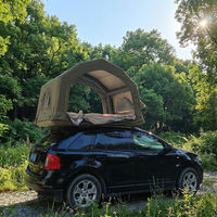 Tente de toit gonflable portable, gonflage rapide, sans poteaux, abri spacieux en TPU pour le camping, la cour et les sorties en bord de lac