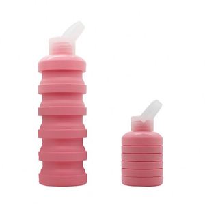 Bouteilles d'eau de sport pliables en silicone de haute qualité, bouteilles de voyage en silicone - Product Image 1