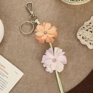 Summer Color Floral Keychains <b>Bag</b> <b>Charms</b> Stylish White Flowers Korean Cute Sunflower Daisy Lover Gifts - Product Image 2
