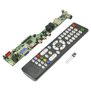 ユニバーサルLCDコントローラーボード解像度TVマザーボードVGAAVUSBインターフェースドライバーボードドライブコントロールモジュール