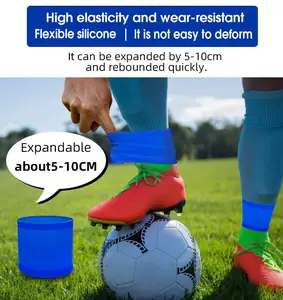 Espinilleras de silicona de último diseño, soporte de fútbol para jugador de fútbol, alternativa para sujetar espinilleras, espinilleras de fútbol