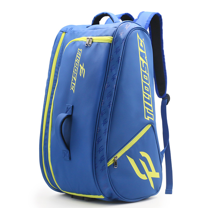 blue and yellow backpack